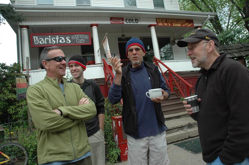 Image Viewer Master Gardeners Bryan Ensinger and Bob Lowe discuss pest control with John Yevuta
